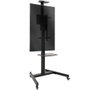 Tooq Soporte de Suelo COMETA FS1184M-B con Ruedas y Rotación 90° para Pantallas 37-70 pulgadas